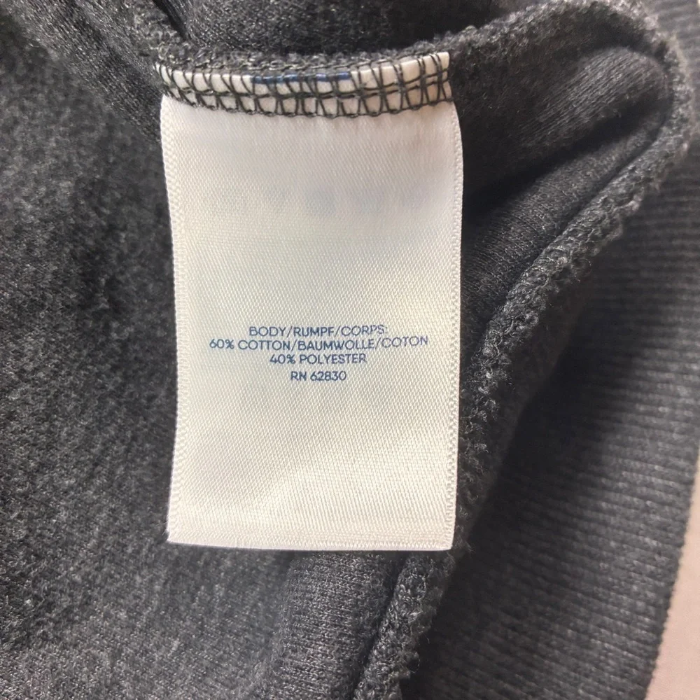 Lands' End Men's Charcoal 1/4Zip-Up Sweater